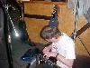 Ian carries out running repairs to a traumatised A-string