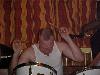 One drummer drumming